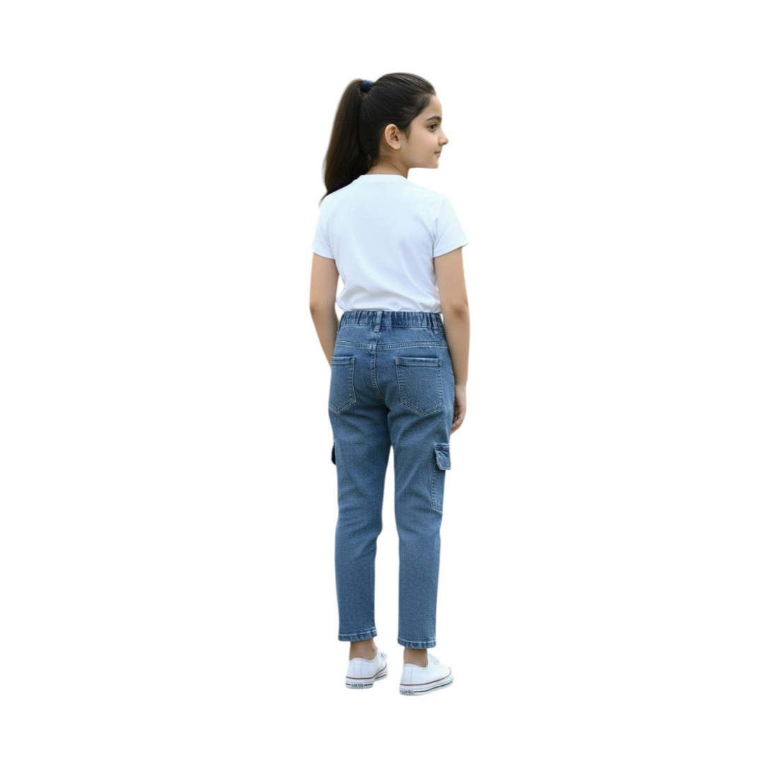 Sky Blue Cargo Jeans 2