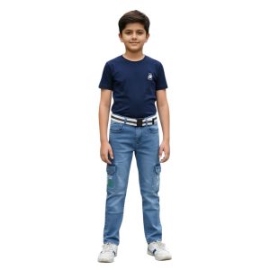 Boys Straight Fit 6 Pocket Jeans – Durable Casual Denim